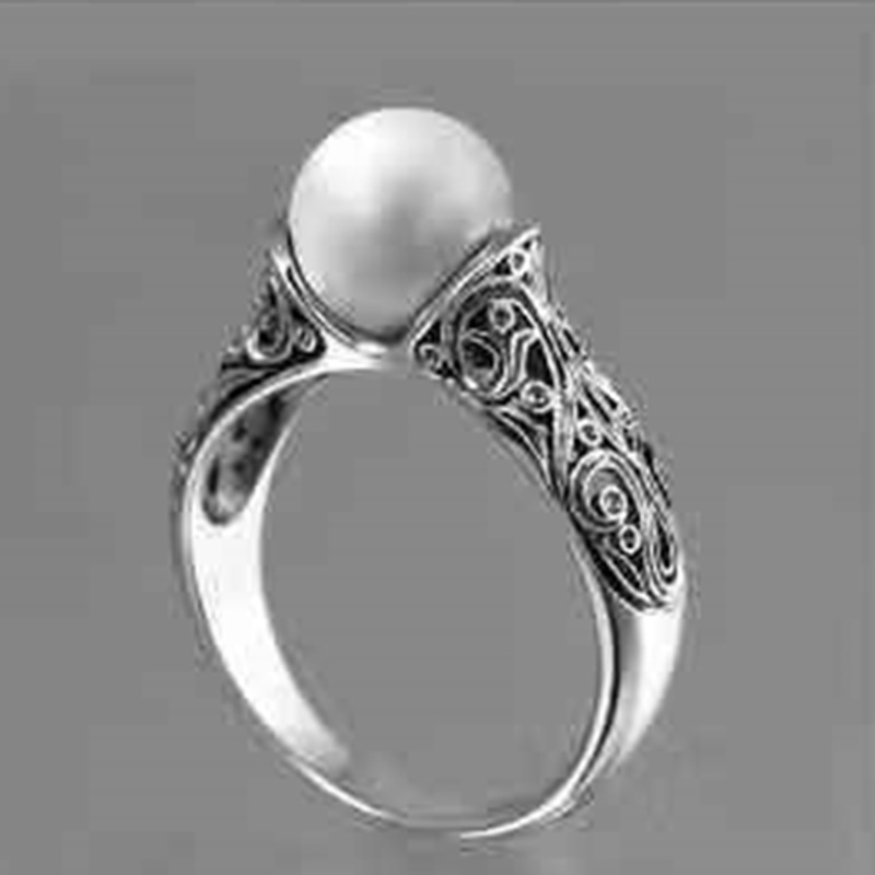 3 Pearl Decor Ring Set, Suitable For Daily Wear And Party, With