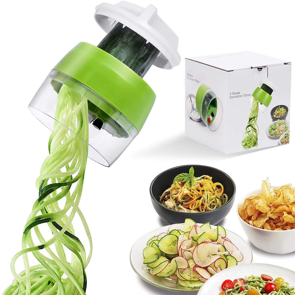 Noodle Maker Zoodler Design Stainless Steel Vegetable Spiralizer 3 Blade  Size