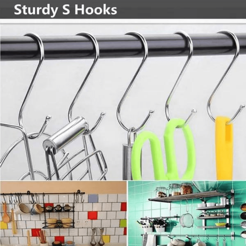 Stainless Steel S shaped Hooks Metal Hook Closet Coat Hook - Temu
