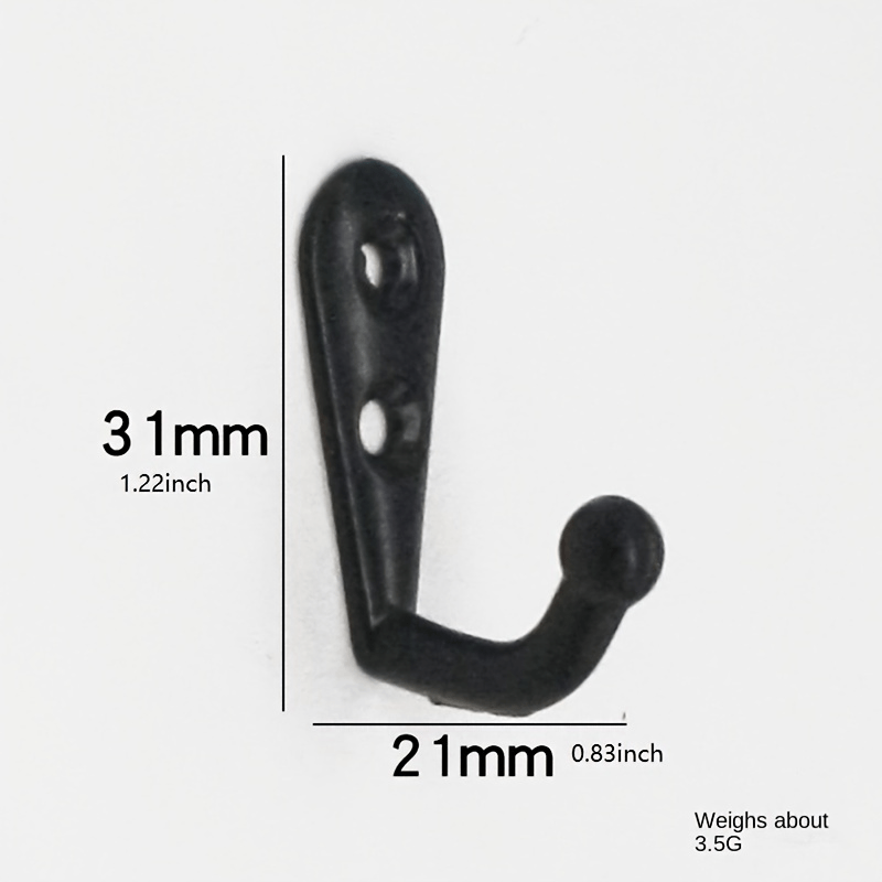 10pcs Heavy Duty Wall Hooks for Towels and Clothes - Antique Closet Hooks  for bedroom, Cloakroom Door - Single Hook for Small Items, Wall Decor Aesthe