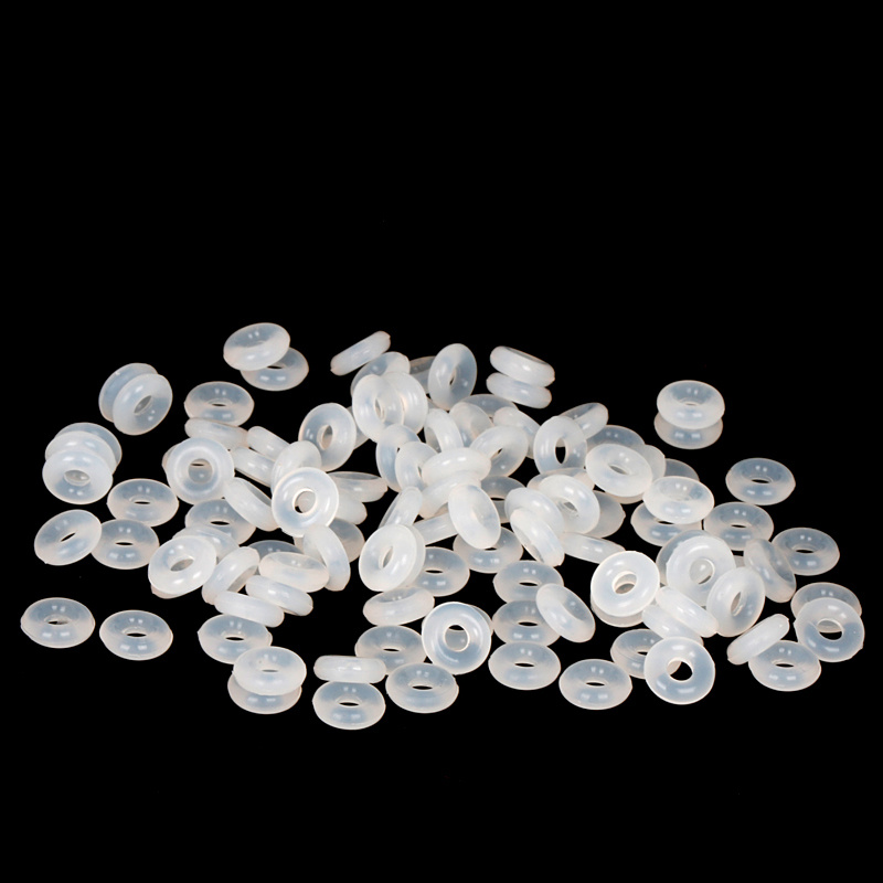 100 Pieces Rubber Bead Stopper for Jewelry Making Necklace Bracelets Clear