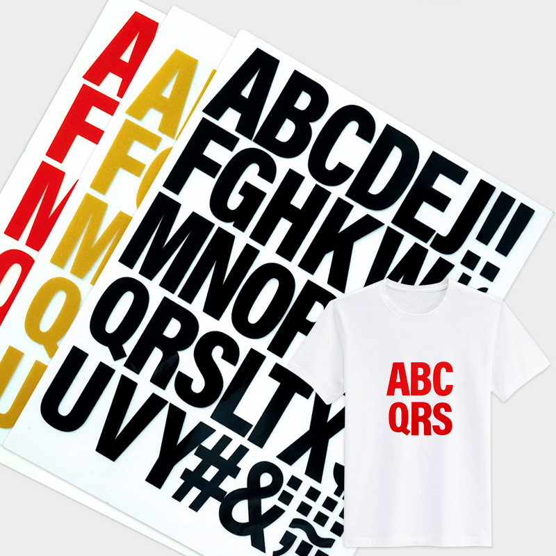 Iron On Letters, Iron On T-shirt Decals