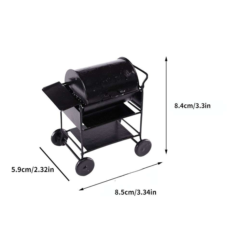 BBQ Grill House Toy Outdoor Cooking Model for Decorations