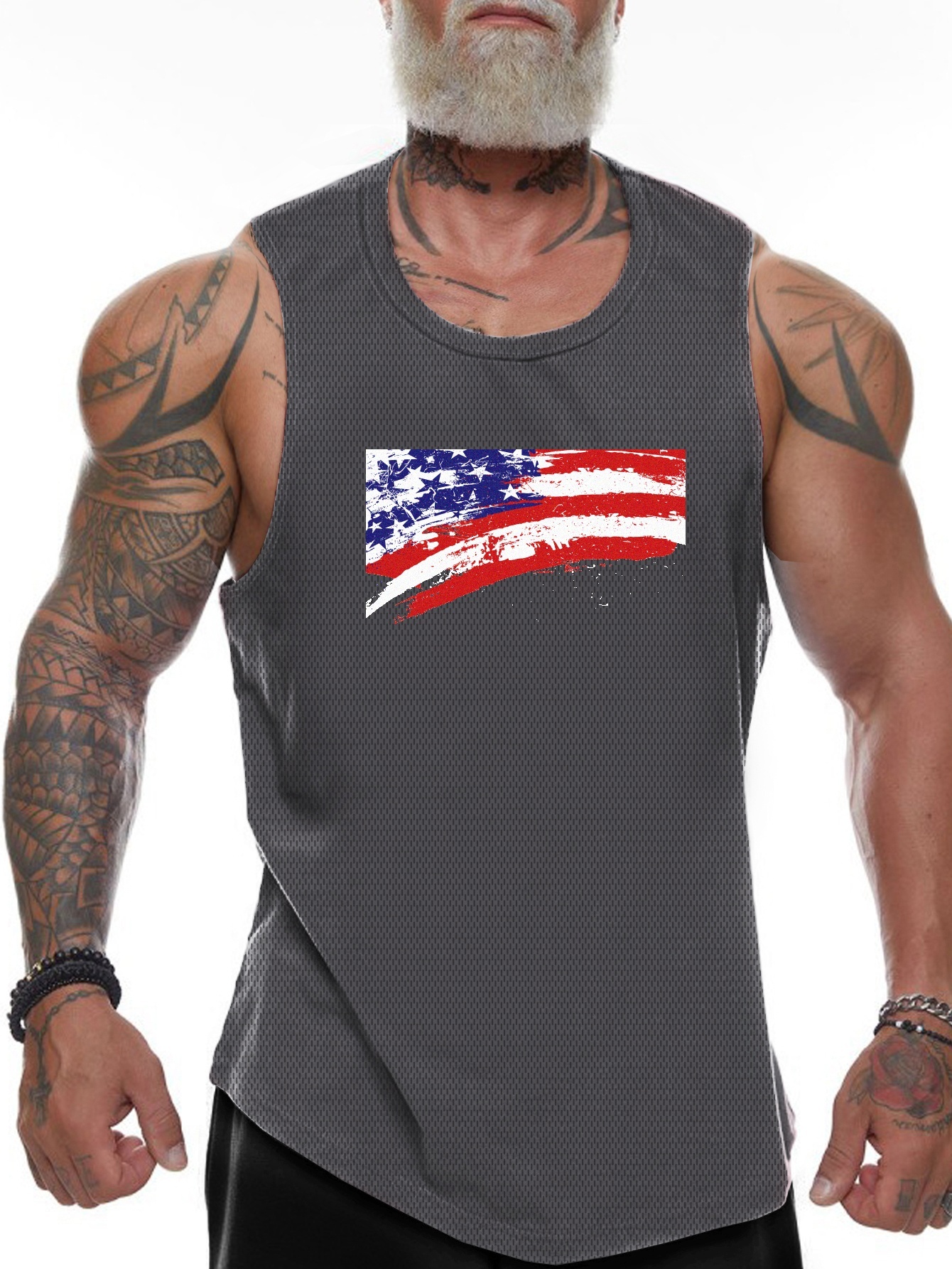 Plus Size Men's Casual Sleeveless Tank Top Fashion National - Temu