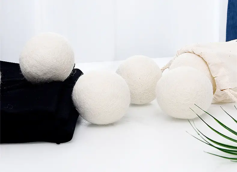 6pcs wool dryer balls pure wool anti entanglement reusable prevent static electricity softener sticky hair washing machine accessorie details 8