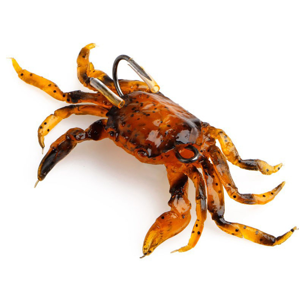 Pvc Artificial 3d Simulation Crab Lures Sharp Hooks Sea - Temu