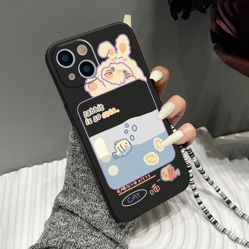 Rabbit Fish Phone Case Lanyard Iphone 14 13 12 11 Pro Max Xs - Temu