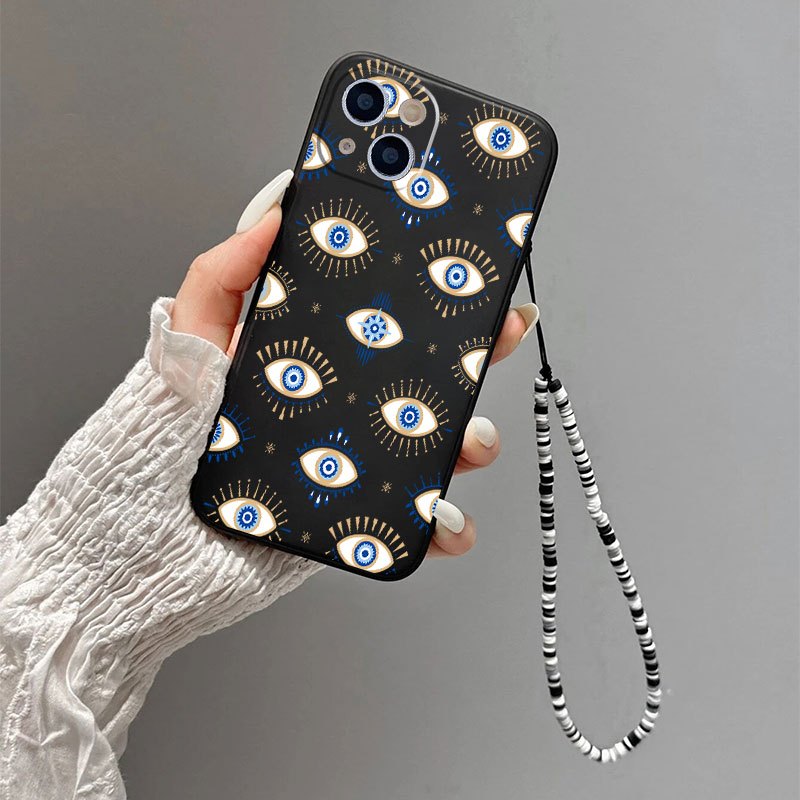 

Eye Phone Case With Lanyard For Iphone 15, 14, 13, 12, 11 Pro Max, Xs Max, X, Xr, 8, 7, 6s, Plus, Mini, Graphic Pattern Anti-fall