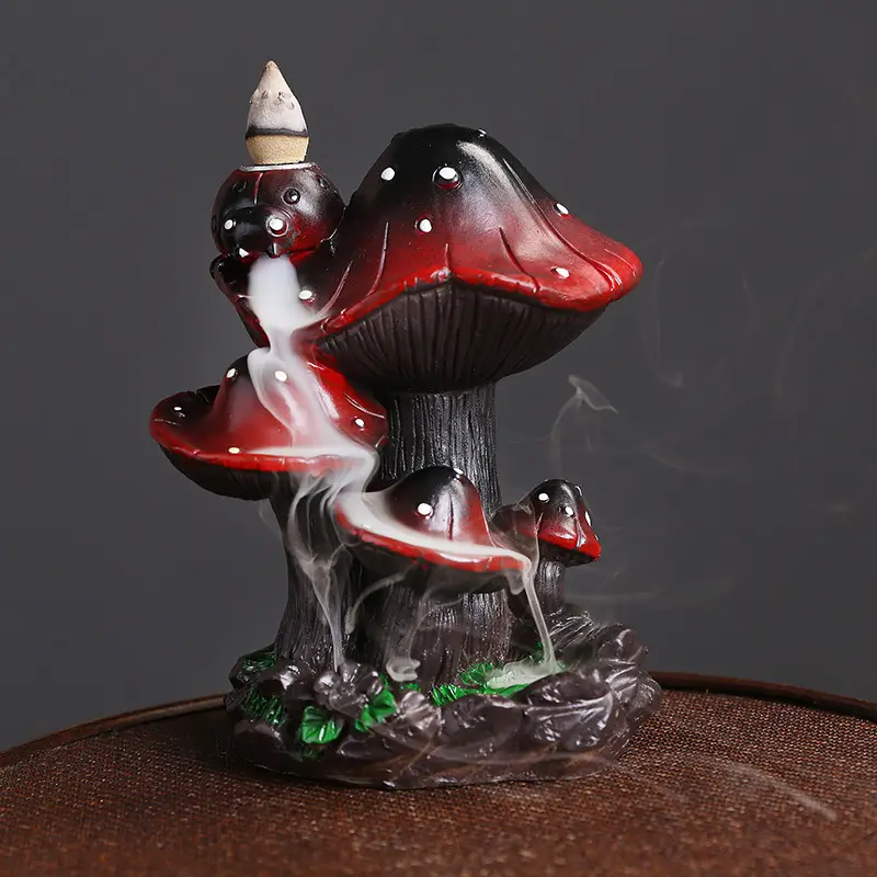 Resin Mushroom Waterfall Backflow Incense Burner Incense - Temu Canada