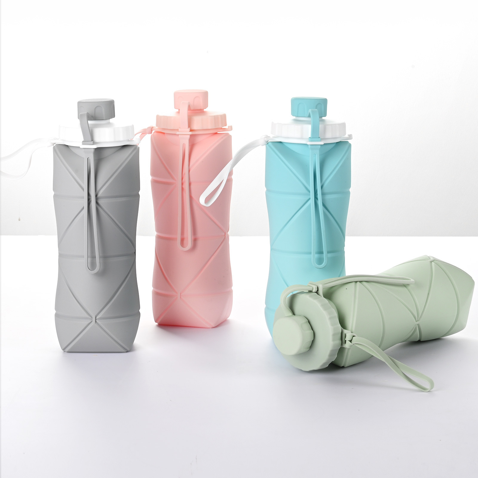 Foldable Reusable Silicone Water Bottles Portable Leakproof - Temu