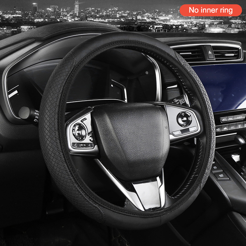 

Upgrade Your Car's Steering Wheel With This Luxurious Faux Leather Cover - Breathable & Non-slip!