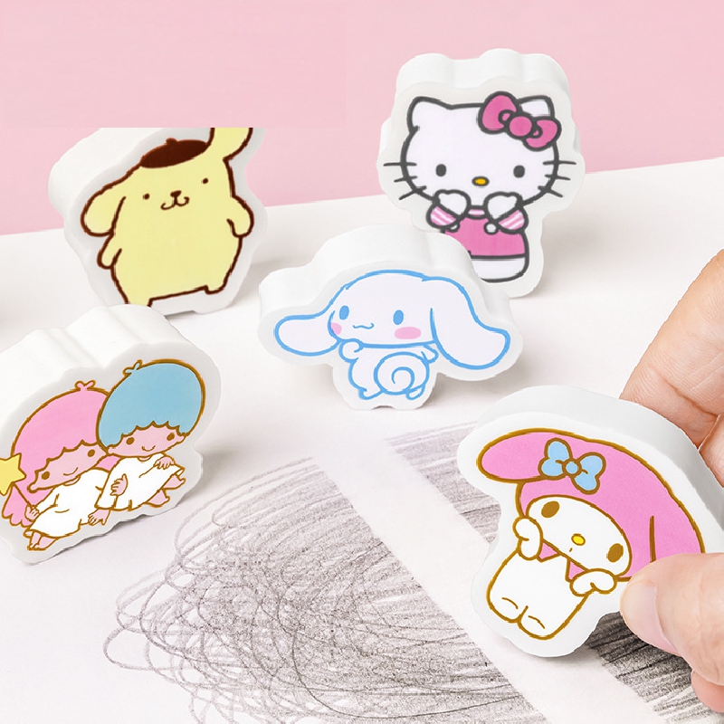 60sheets HelloKitty Cinnamoroll Kuromi Melody Cartoon Magnetic Buckle Coil  Student Mini Portable Pocket Notepad Cute Creative Notebook Stationery Book