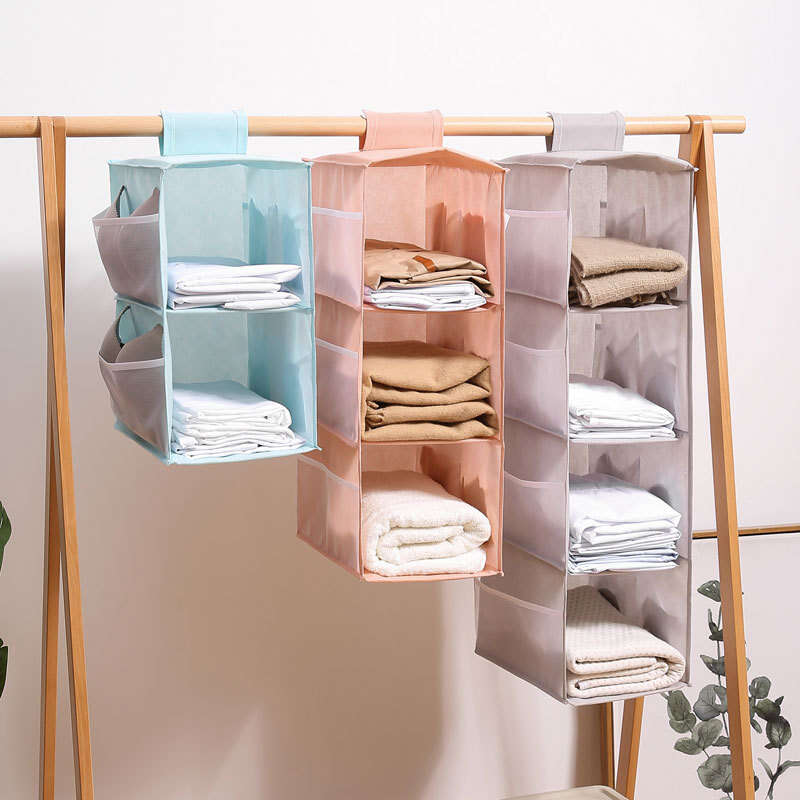 Hanging Clothes Storage Rack Folding Closet Underwear Socks Bra Storage  Shelf Multilayer Wardrobe Storage Holder Home Organizer