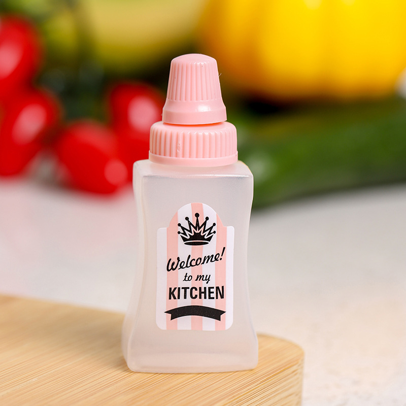 4pcs Mini 4-color Ketchup Bottle, Condiment Squeeze Bottle