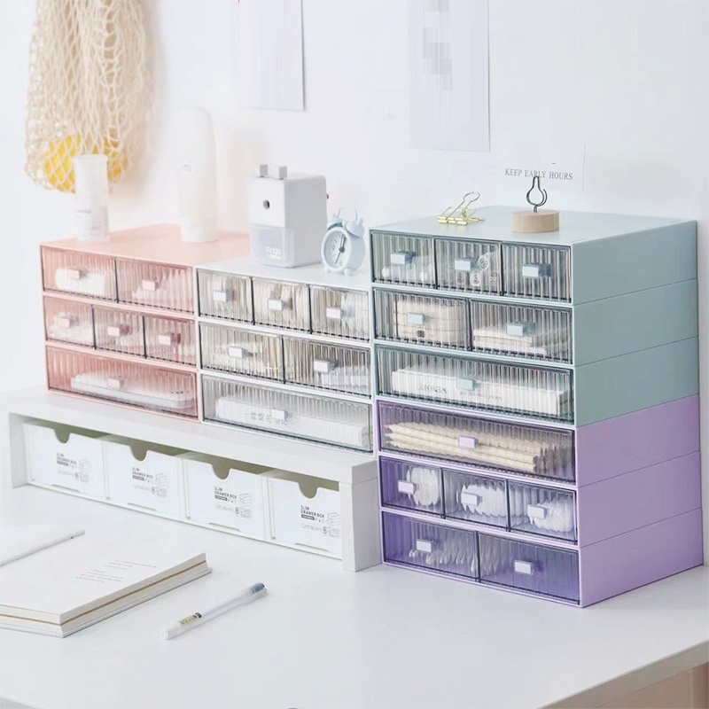 Desk Organizer Stackable Storage Drawers Stackable Drawers Temu New