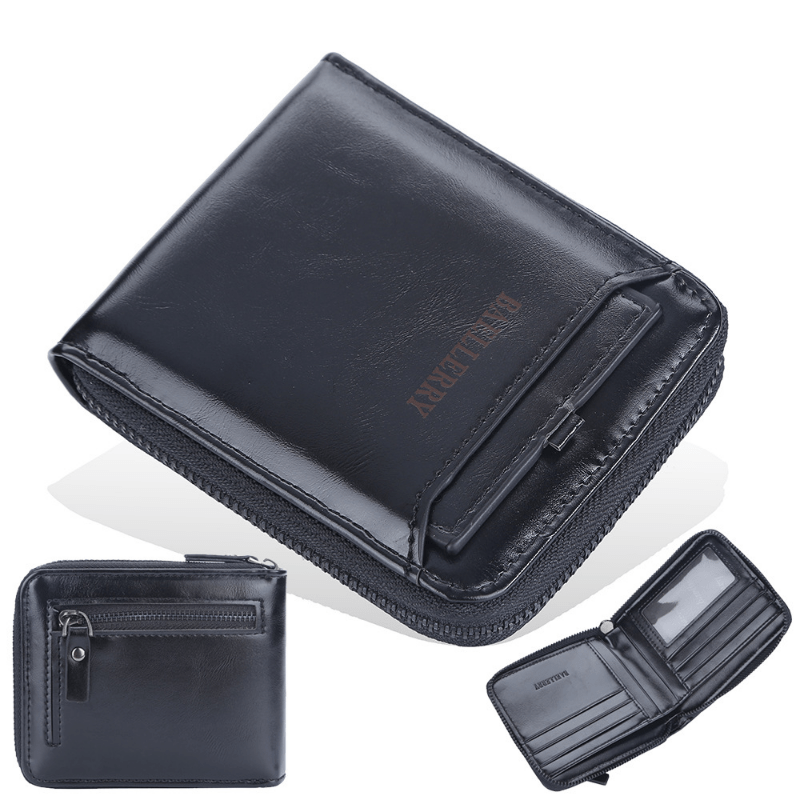 Men's wallet retro pu leather long wallet fashion minimalist