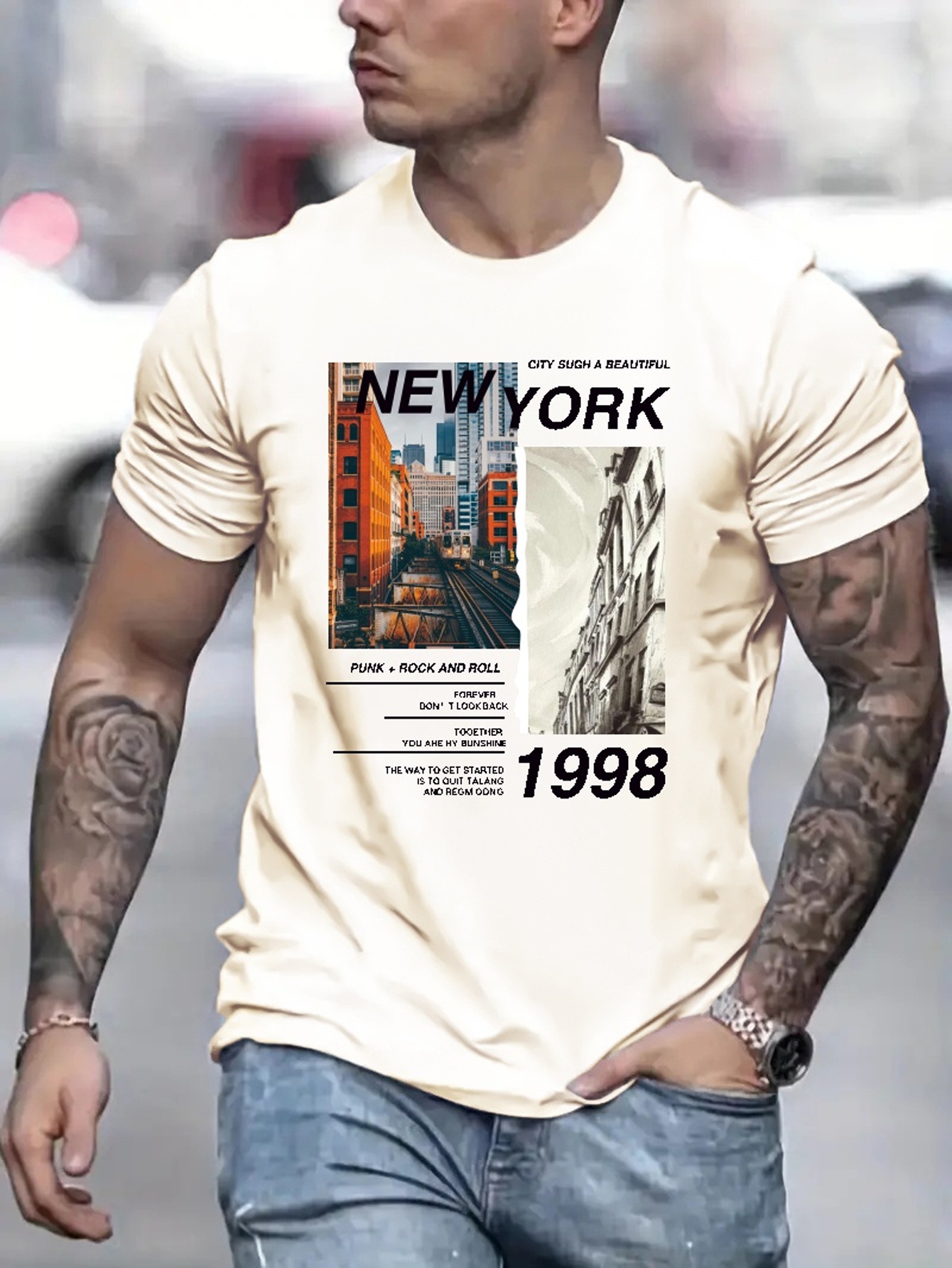Camiseta manga corta hombre R-City gris