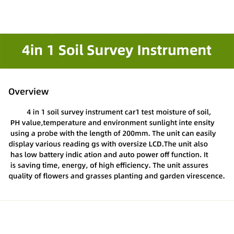Mcbazel Testeur de Sol 4 en 1 avec PH/Température/Humidité/Lumière pour  Jardinage, Pelouse, Agriculture et Plantes d'Extérieur : :  Fournitures de bureau