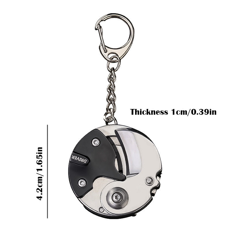 Outdoor Multifunctional Keychain Multitool Stainless Steel EDC