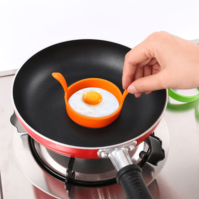 4 Pack Silicone Egg Rings, 3.1inch Non Stick Egg Moulds Egg