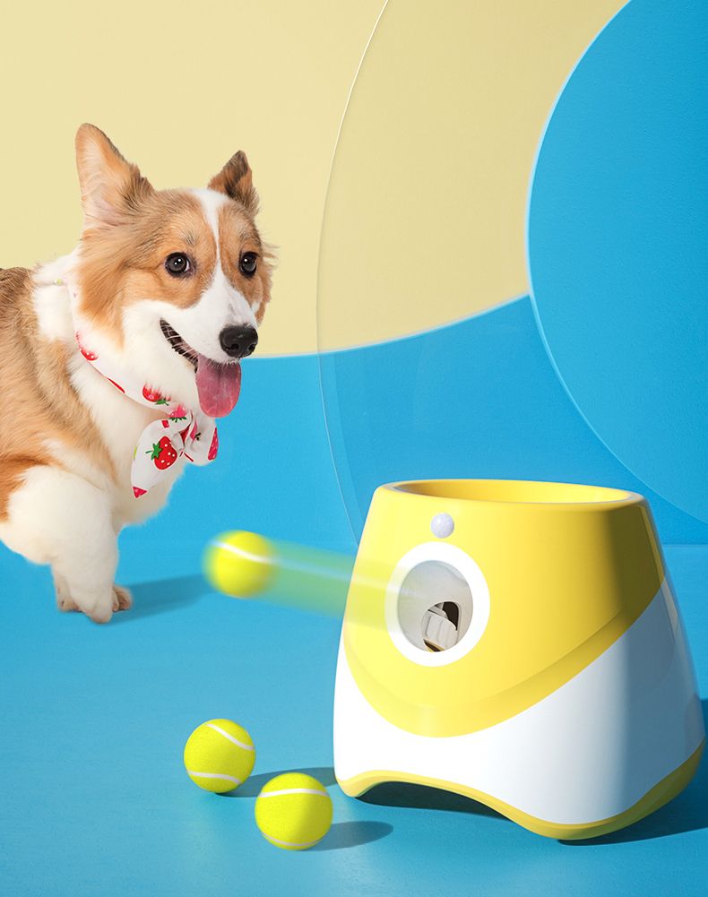 犬のおもちゃテニスボールランチャー自動投げ機ペットボール投げ犬インタラクティブおもちゃ ペット用品 Temu Japan