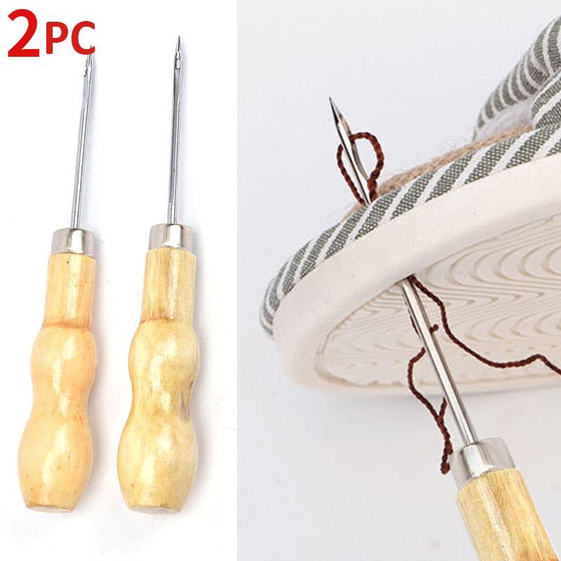 Leather Hand Single Stitch Sew Sewing Awl Tool Needle Stitching