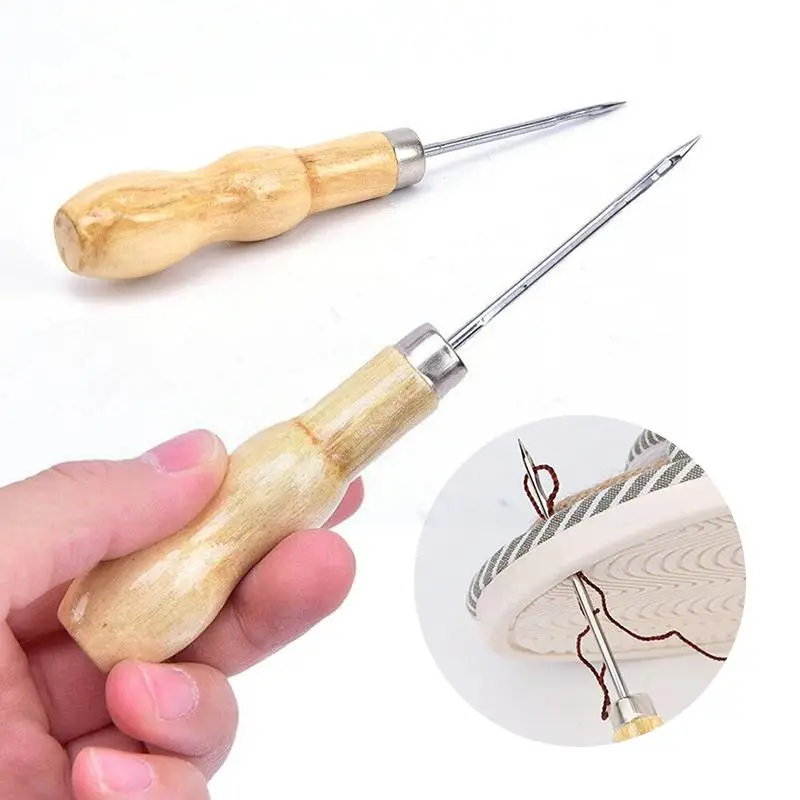 Wooden Handle Sewing Awl Speedy Hand Stitcher For Diy Sew - Temu