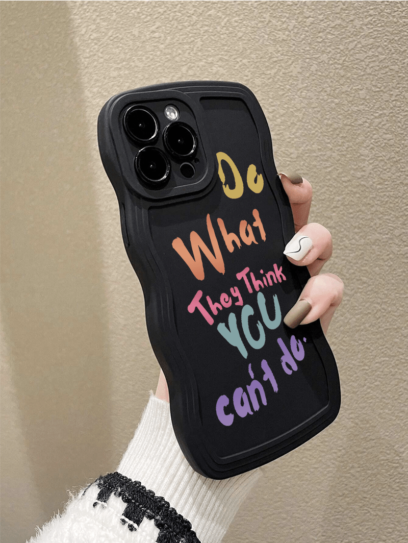 Color English Pattern Anti fall Sleeve Phone Case Iphone 14 - Temu