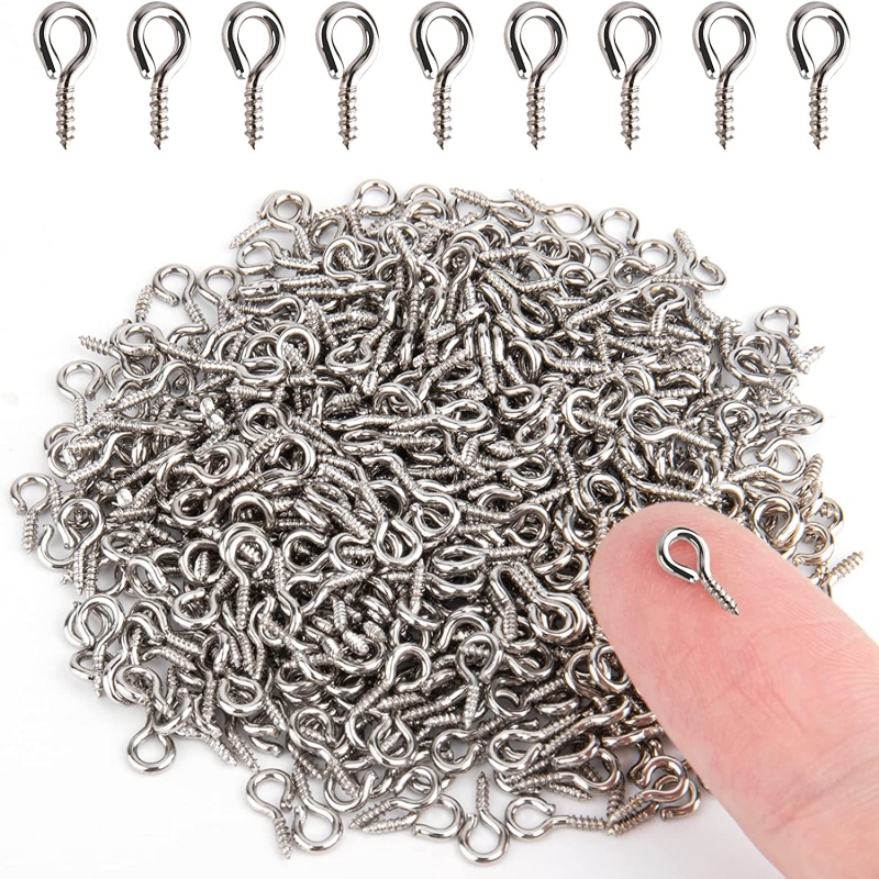 500pcs Small Screw Eye Studs 4 X 8mm Small Eye Hooks Jewelry - Temu Canada