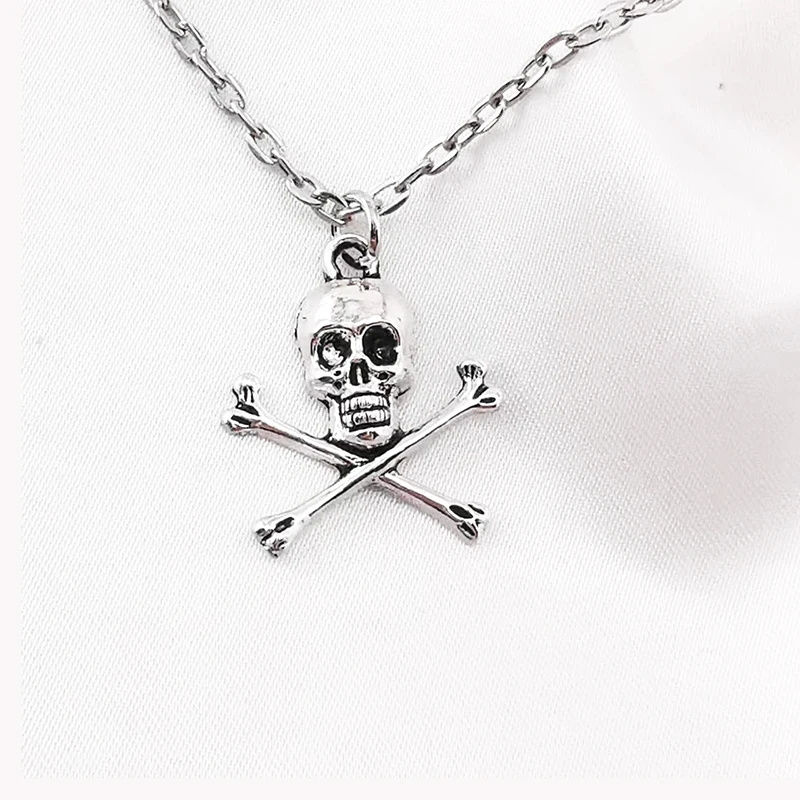 Vintage Silver Color Skeleton Charms Choker Necklace Black Skull Chokers Gothic Jewelry, Jewels for Women Girls Party Birthday Gifts,Temu
