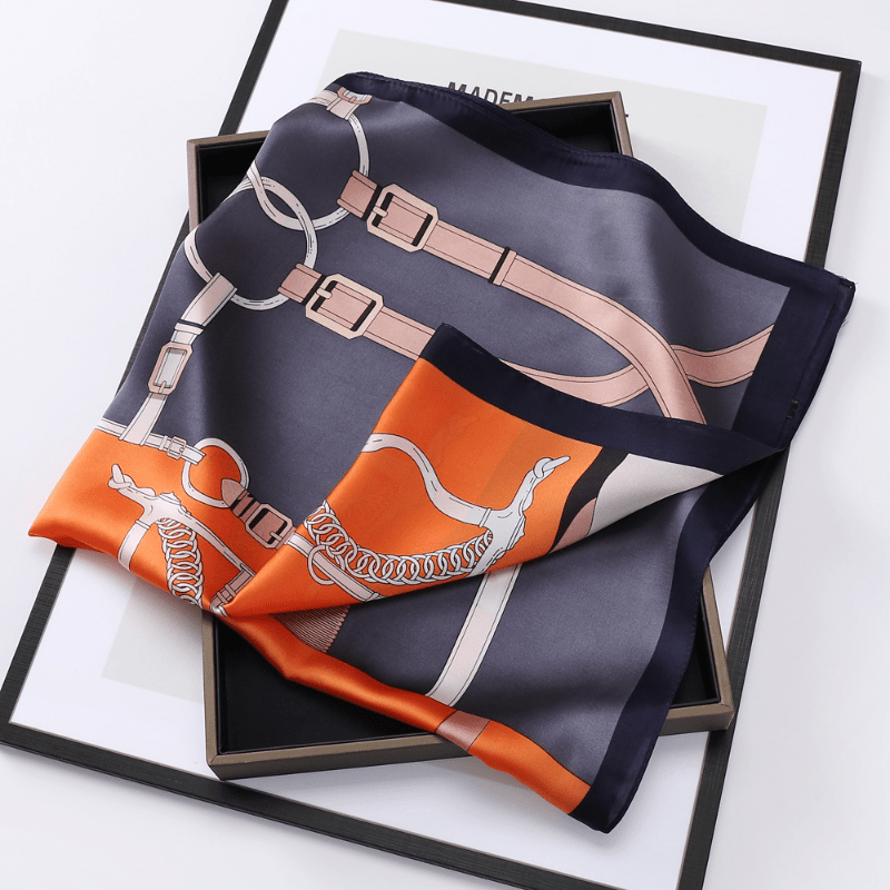 Striped Square Scarf Bandana Neckerchief Head Wrap