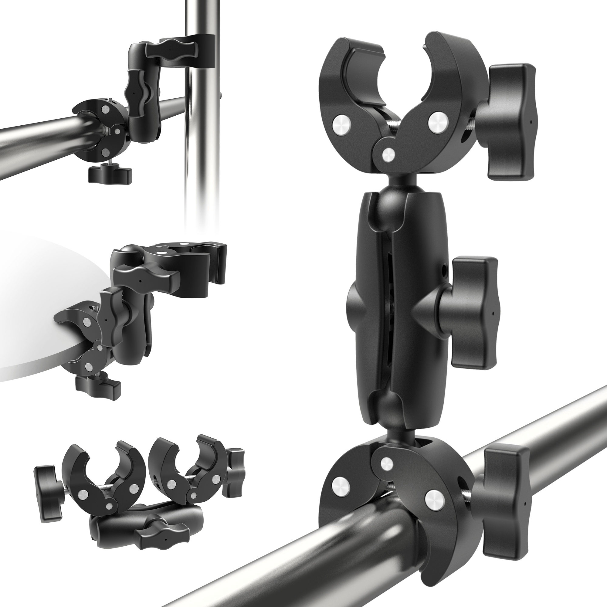 Easy-Mounted Bike Bow Camera Clamp Mount for GoPro Hero 12 11 10 Insta360  X3 Action Camera Hunting Accessory Fishing Pole Clamp