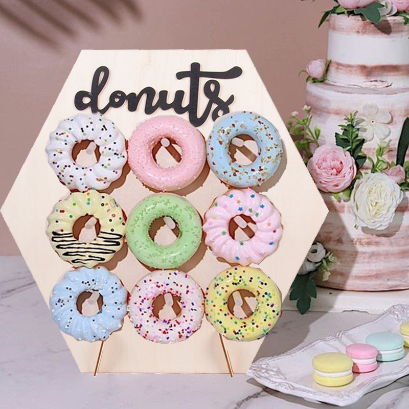 Trátese paredes de dona, soporte de rosquillas, cumpleaños de donut, boda  de pared de rosquilla, decoración de boda rústica, soporte de rosquillas