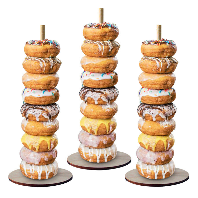 1pc Diy Pared Donas Madera Decoración Rústica Bodas Soporte - Temu