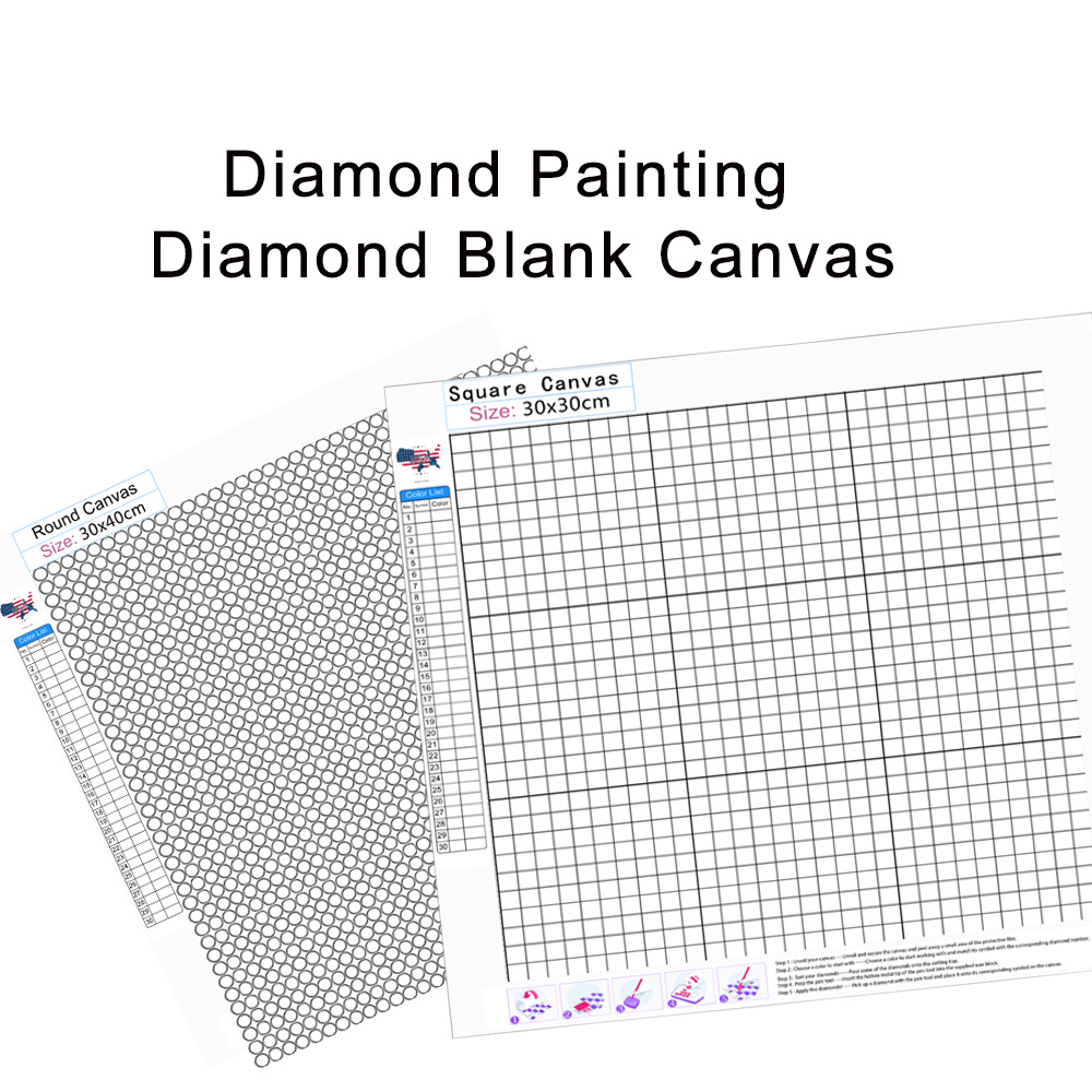 BLANK Diamond Painting Canvas - Square or Round