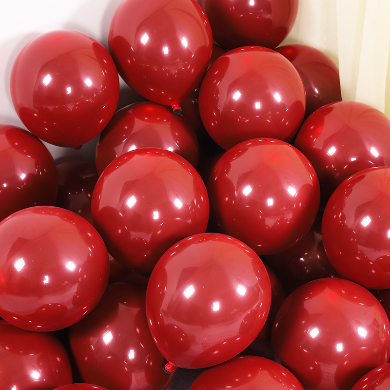 500 pièces ballons rouges - décoration - latex - hélium - fête - rouge -  ballon