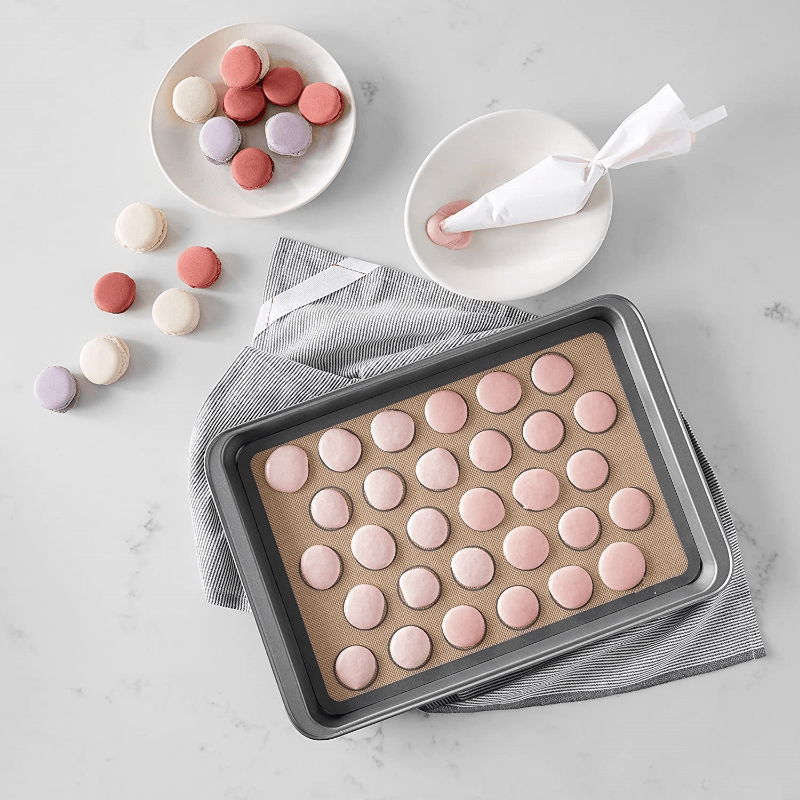 2pcs, Silicone Baking Mats , Reusable Baking Mats, Non-Stick Heat Resistant Oven  Liner Sheets, Baking Pan Mats, For Macaron, Cookie, Baking Tools, Kitchen  Accessories, Home Kitchen Items