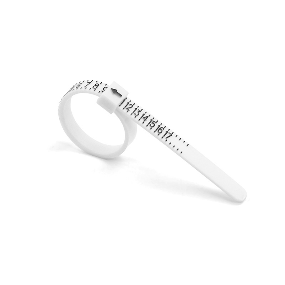 Medidor de anillo, herramienta de medición de escala de dedo, barra de  dedo, regla probadora de anillo de boda, calibre de anillo, cinta (1-17  tamaños