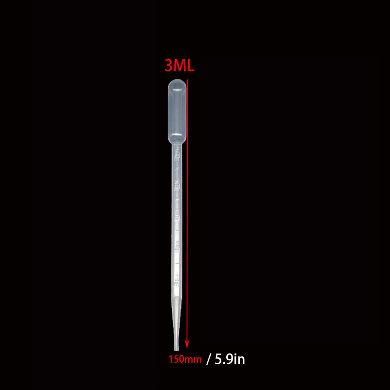 100Pcs 3ml Plastic Transfer Pipettes Disposable Eye Dropper