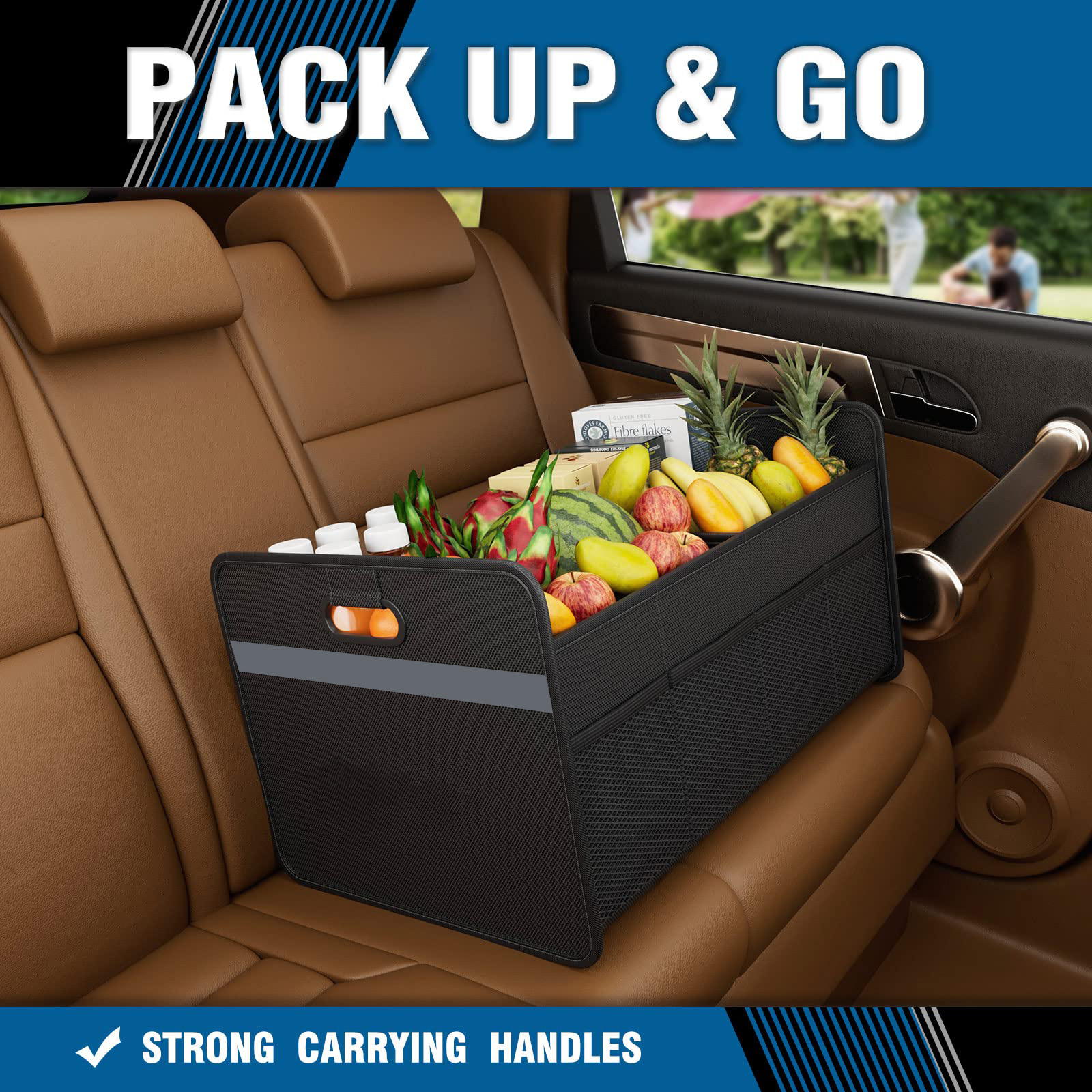 Organize Your Car Trunk In Style With This Foldable, Reinforced Storage  Organizer Black Temu