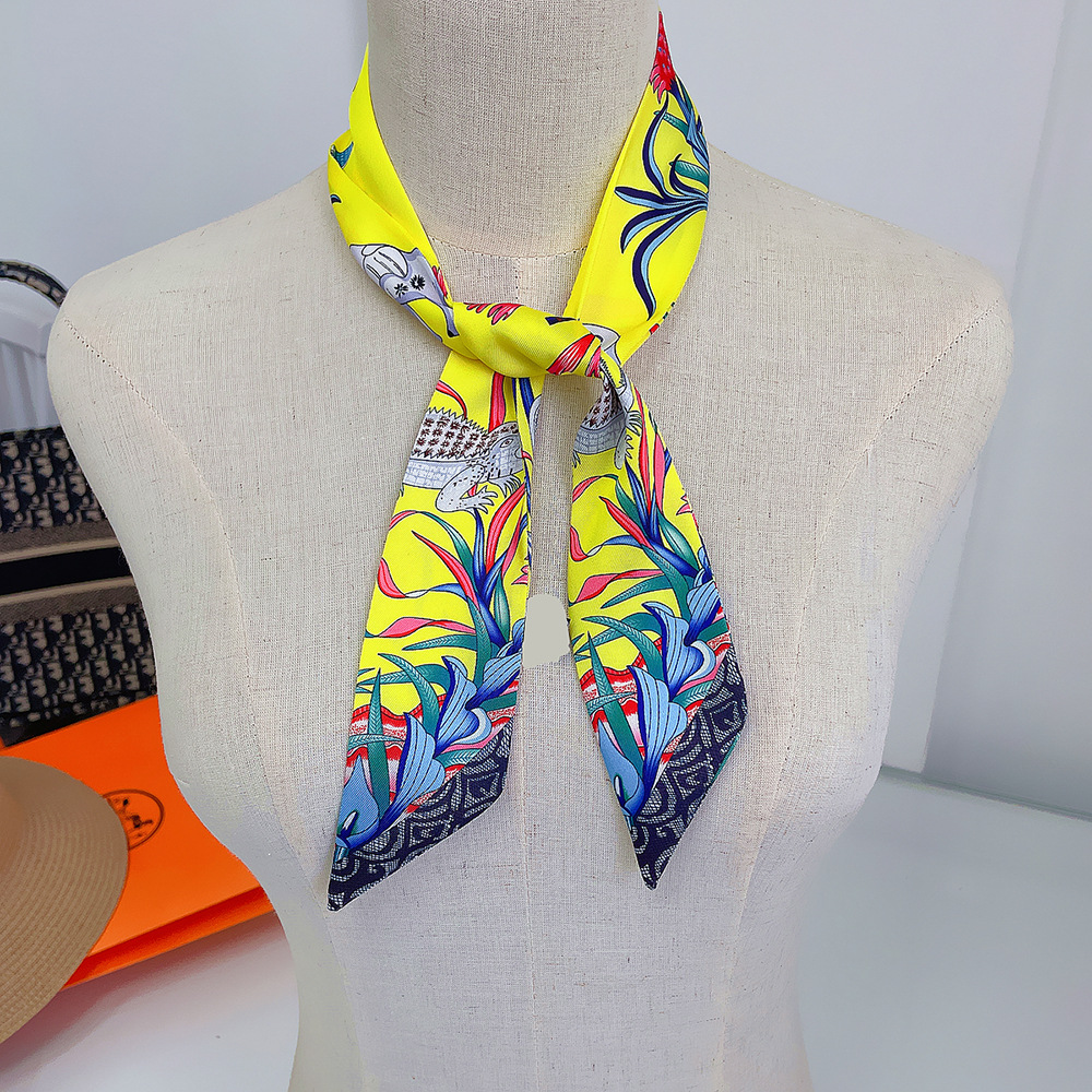 Elephant Pattern Neckerchief Long Skinny Scarf Headband Sash