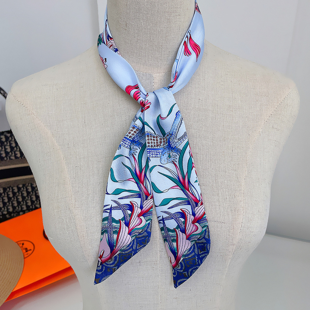 Elephant Pattern Neckerchief Long Skinny Scarf Headband Sash