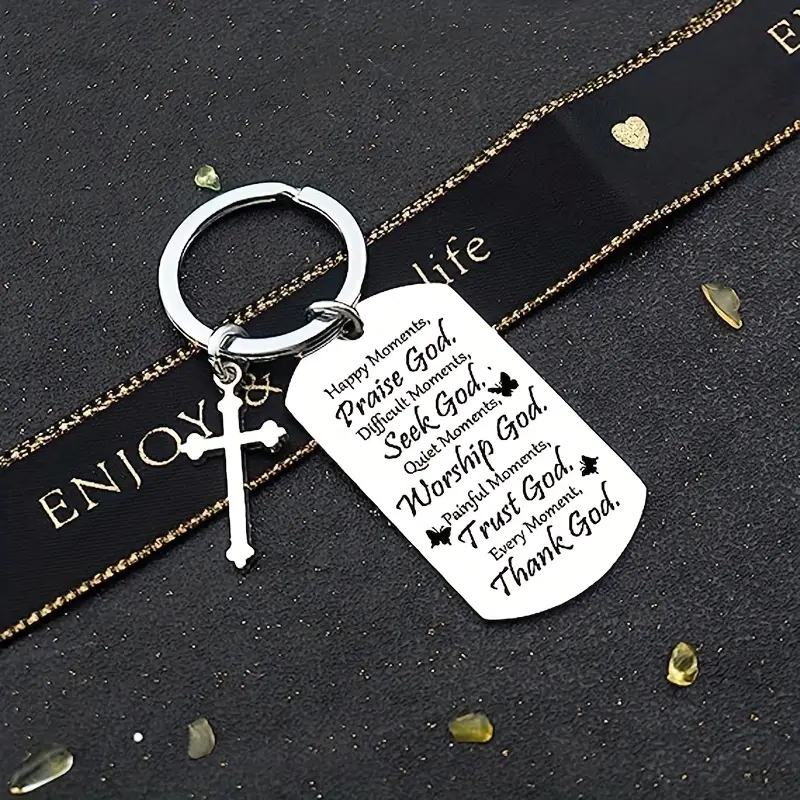 Religious Christian Gifts For Men, Inspirational Bible Verse Keychain For  Friends, Catholic Graduation Gifts For Men, Fresh Baptism Christmas Birthday