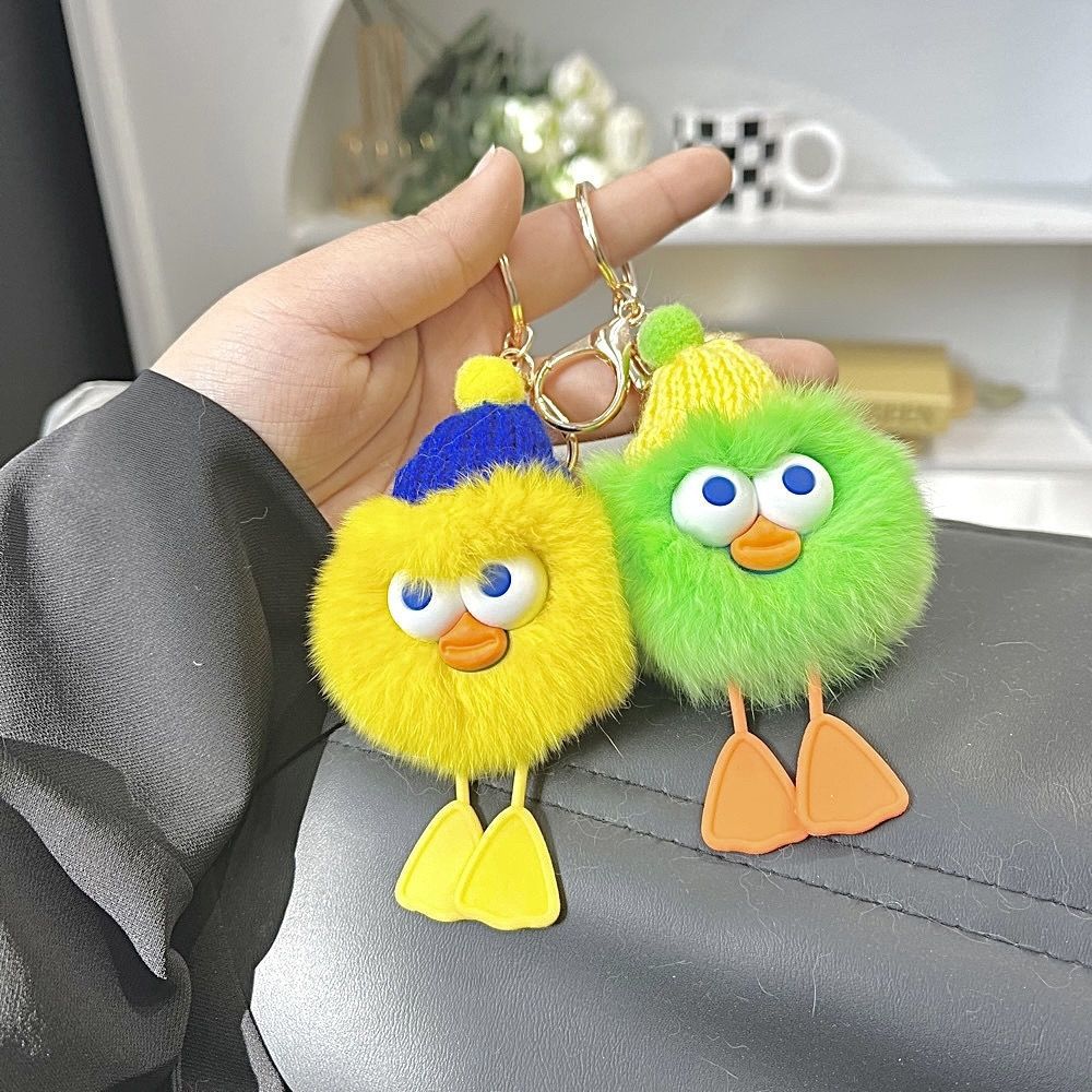 Cute Funny Plush Elf Keychain, Creative Big Eye Hair Duck Doll, Small Gift, Key  Chain, Bag Pendant - Temu