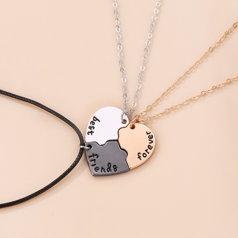 Hand Stamped 3 Puzzle Piece Necklace Set 3 Friend Necklace 3 Friendship  Necklace BFF Gifts 3 Best Friend Gifts - Etsy Ireland