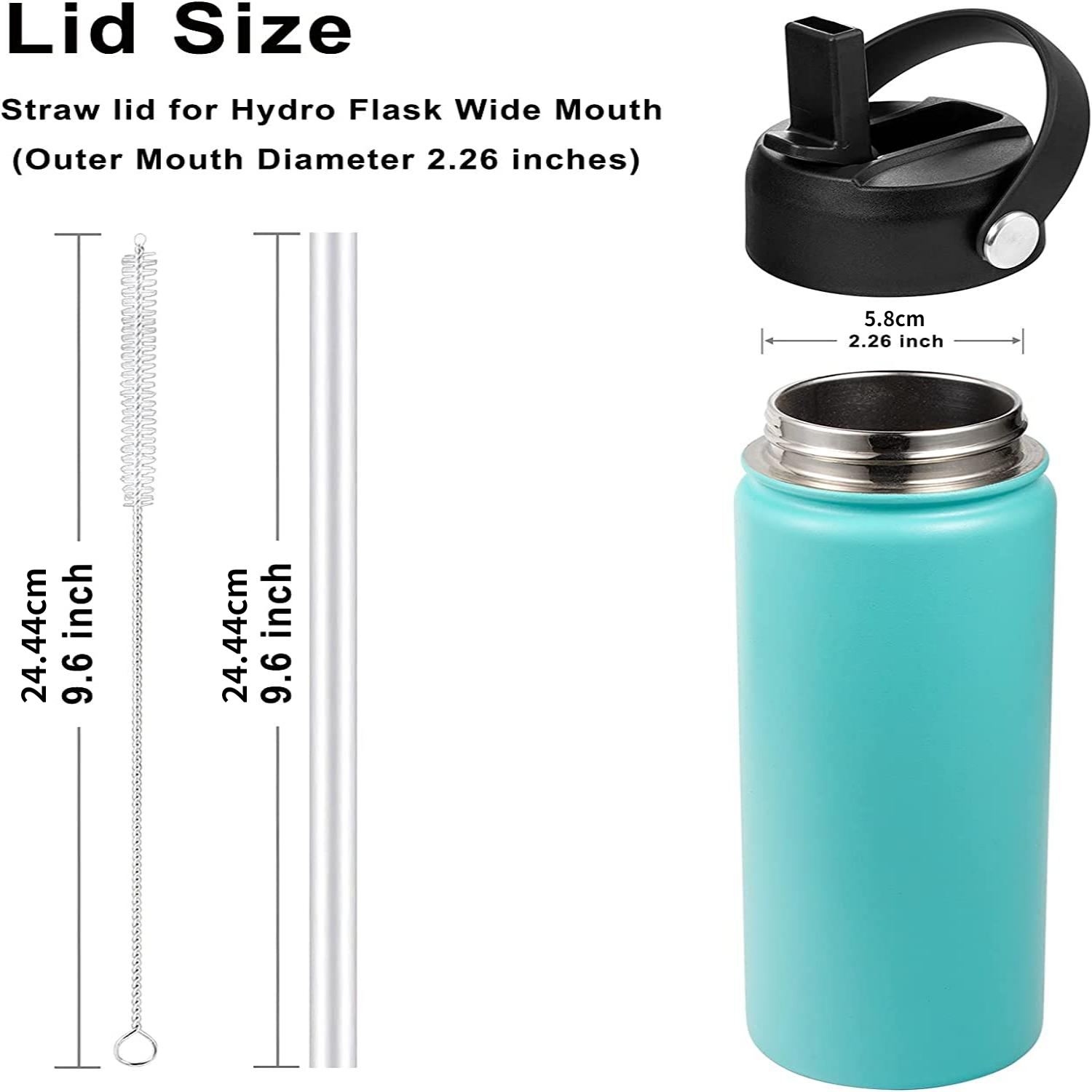 Water Bottle Lid With Straw Hole, Large Wide Mouth Replacement Lid