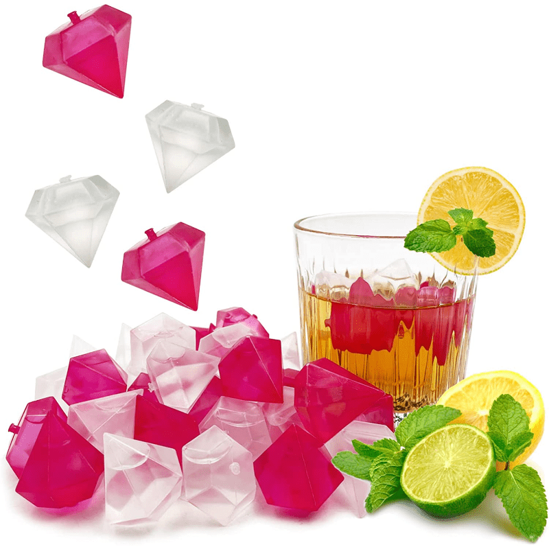 60 Pack Reusable Ice Cube, Plastic Ice Cube for Drinks, Square Ice Cube for  Drinks, Cocktails Like Whiskey, Wine, or Coffee (Transparent) : :  Home