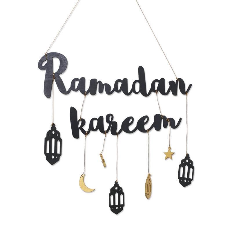 1pc Ramadan Kareem Dekor Mond Stern Hängende Anhänger Holz - Temu