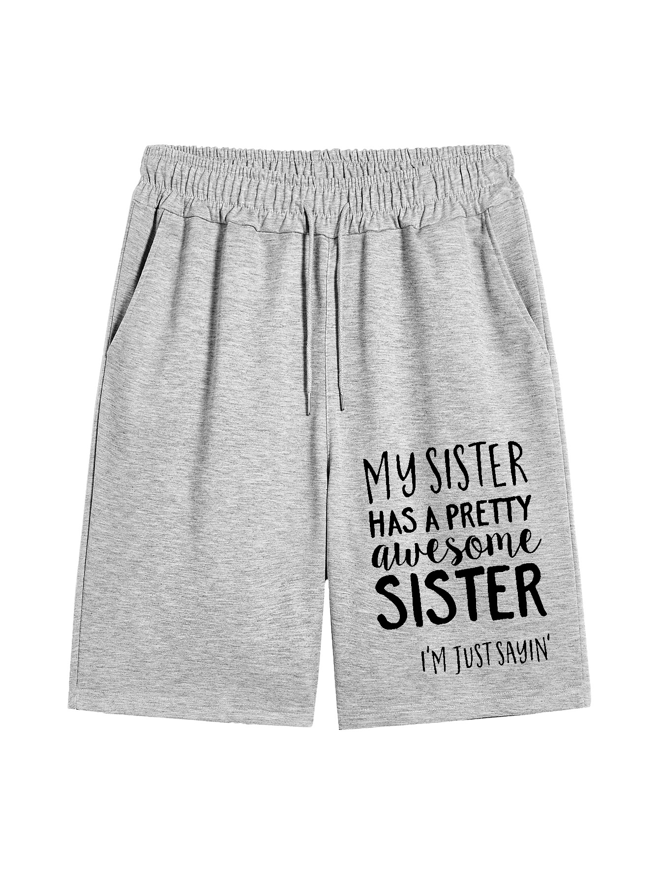 Temu Letter Graphic Pocket Slight Stretch Shorts, Men's Casual Fitness Streetwear Drawstring Stretchy Workout Summer Fashion Outfits Shorts Pants
