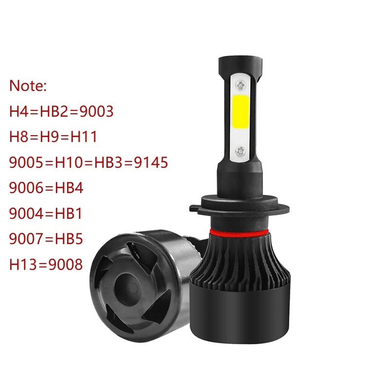Bombilla LED para faro delantero de coche, Bombilla H7, H4, H11, H8, H9,  16000Lm, Chip 4COB, 9005, 9006, HB4, HB3, 6000K, blanco, 12V